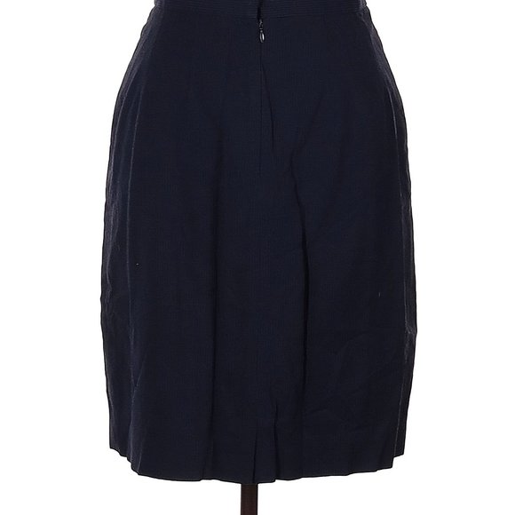Doncaster Solid Blue Casual Skirt, 10 - Picture 2 of 2